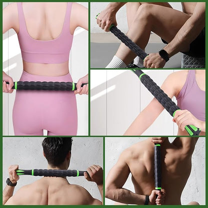 Massage Roller Stick,Muscle Roller Stick for Athletes,Liposuction Massage Roller for Lymphatic Drainage, for Relief Muscle Soreness, Trigger Points, Help Runner Legs, Back Recovery by INSCOOL