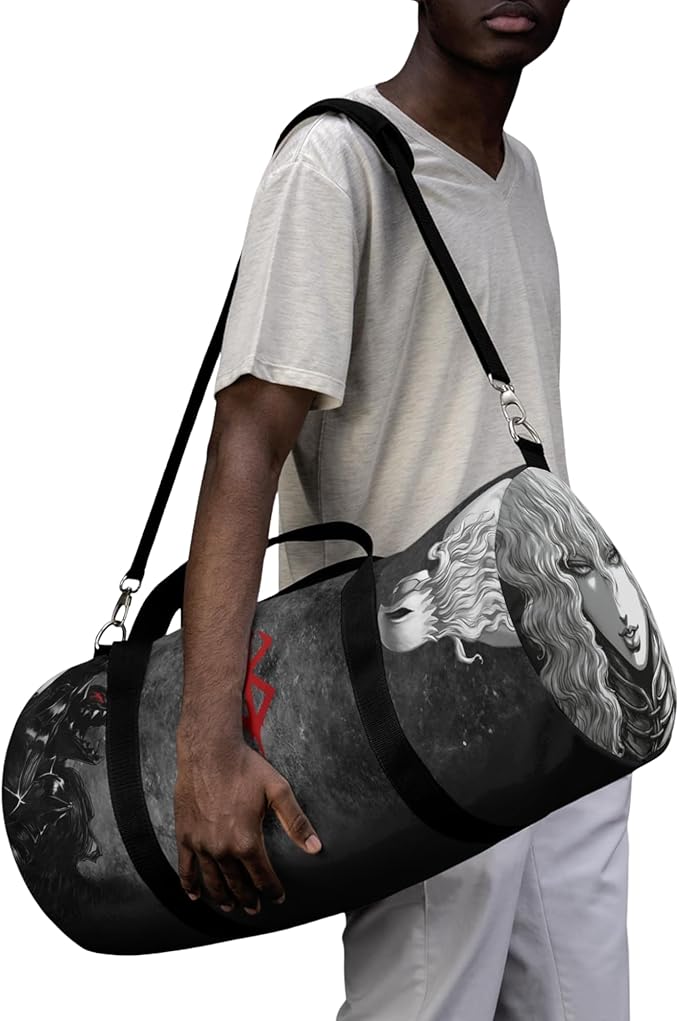 Anime Gym Bag for Women Men - Large Capacity Waterproof Workout Fitness Travel Sports Bags Fashion Street Camping Expandable Carry On Duffle Bag For Couple (brsk)