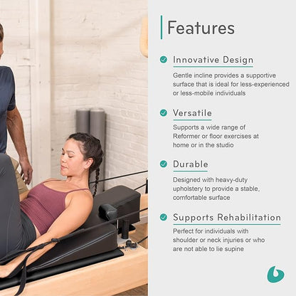 Balanced Body Large Upholstered Wedge, Exercise Equipment for Pilates Reformer, Workout Pad for Floor Exercises, Ideal for Athletes and Physical Therapy, Pilates Home Gym or Studio Use