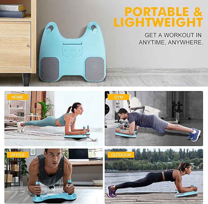 Balance Board, Wobble Plank Board for Core Strength, Core Trainer for Home Workout, Full Body Exercise Balance Trainer, Non-Slip Stability Board