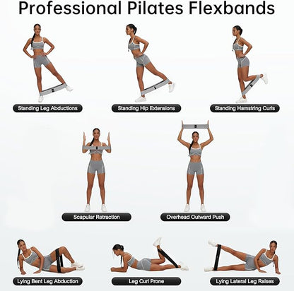 Renoj Resistance Bands for Working Out: 3-Set Professional Exercise Bands for Pilates, Yoga, Home Gym, Booty, Leg Training | Heavy/Medium/Light Fabric Loops for Women Men