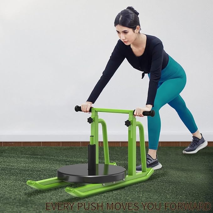 Kipika Weight Sled, Workout Sled, Fitness Strength Training Sled, Speed Training Sled for Athletic Exercise, Speed Improvement, Easily Through Obstacles, Suitable for 1" & 2" Weight Plate