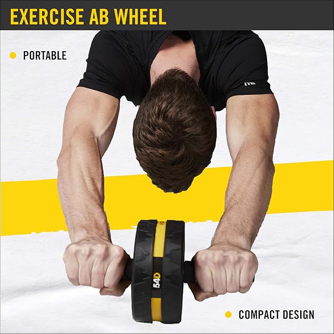 54D Exercise Ab Wheel, Ab Roller for Abs Workout, Exercise Equipment for Core Workout, Ab Wheel Roller for Home or Gym, Ab Workout Equipment for Abdominal Exercise