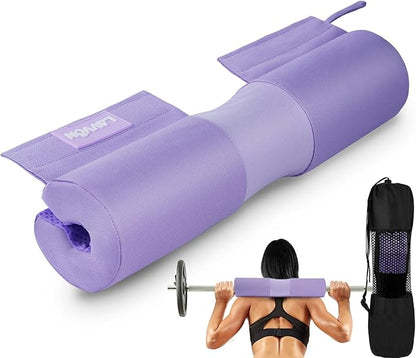 Barbell Squat Pad Nylon Padding AntiSlip- Thick Foam Barbell Pad for Squats Cushion, Lunges&Bar Padding for Hip Thrusts - Standard Weight Bar Pad - Provides Cushion to Neck Shoulders Training