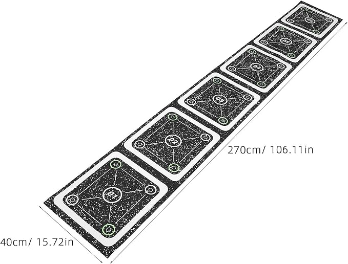 Agility Ladder Mat for Speed and Footwork Training Non-Slip Rubber 6-Rung Agility Footstep Ladder for Adults Soccer Fitness Equipment for Outdoor Sports