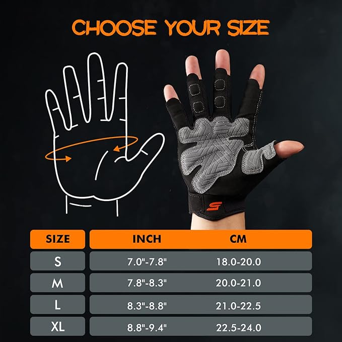 SueStar Workout Gloves for Men Women, Weight Lifting With Full Palm Protection, Excellent Grip, Ultra Breathable for Weightlifting, Fitness, Training, Hanging