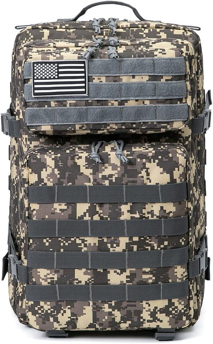 QT&QY 45L Military Tactical Backpacks Molle Army Assault Pack 3 Day Bug Out Bag Hiking Treeking Rucksack…