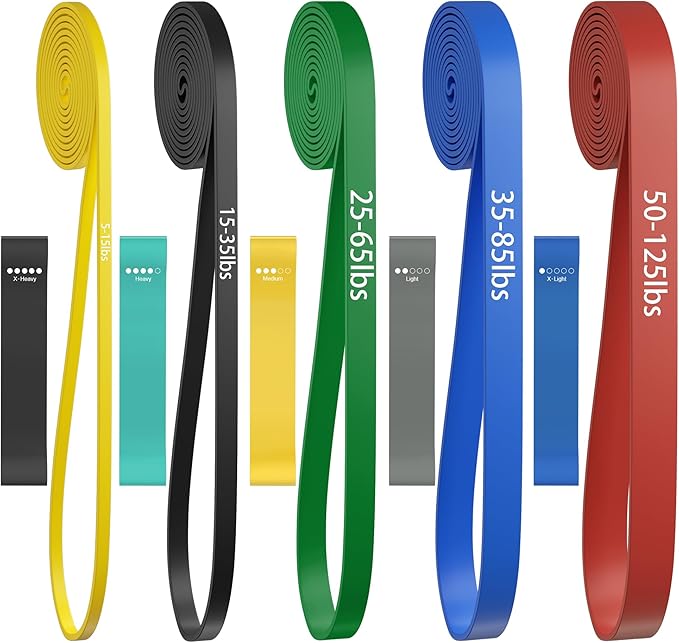 Pull Up Bands, Resistance Bands, Pull Up Assistance Bands Set for Men & Women, Exercise Workout Bands for Working Out, Body Stretching, Physical Therapy, Muscle Training