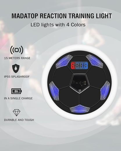 Reaction Training Lights, 6+1 Sports Speed & Agility Training LED Lights for Football, Fitness, Boxing, Sports Training Equipment, for Coaches, Gyms and Individual Athlete Workouts