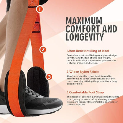LEEKEY Resistance Bands, Exercise Bands with Handles,Pull Up Assist Bands - Band Set with Door Anchor - Bands for Working Out,Band for Men and Women Fitness Training,Home Workouts