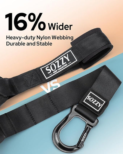 3-in-1 Door Anchor for Resistance Bands, SOZZY Heavy Duty Door Anchor with Safety Tag, Widened Thickened Webbing, Secure Stitching Great for Exercise Bands, Therapy Bands, Suspension Training