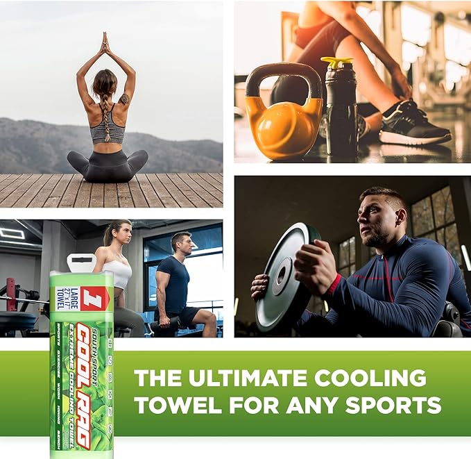 Cool Cool RAG Extreme Cooling Towel for Heat Relief - PVA Cooling Towel for Workout, Gym, Running and for Other Outdoor Sports - Cooling Rag for Neck - Cool Towel for Quick Cooling