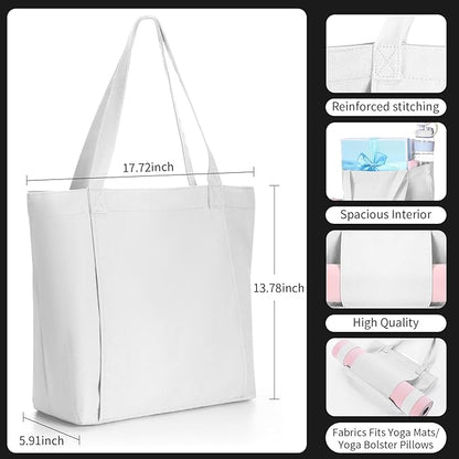 Yoga Bag Set for Women Including Yoga Mat Tote Bag, Booty Resistance Bands, Non Slip Sports Socks Silicone Ties for Pilates Travel Workout Office Home Gym
