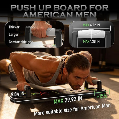 Push Up Board Fitness, Workout Home Gym Equipment, 20 in 1 Exercise Pushup Bar Handles for Floor, Strength Training Equipment for Men