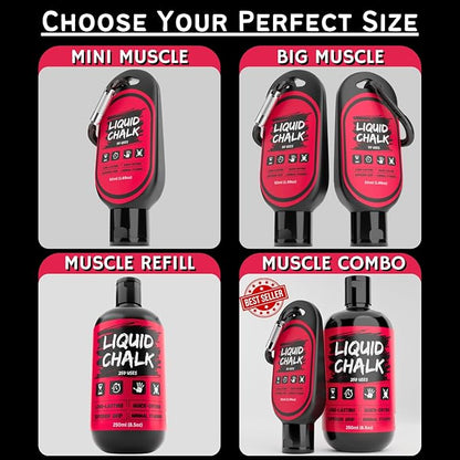 PowerGrip Liquid Chalk – Sweat-Proof, No-Mess Grip Enhancer for Weightlifting, Rock Climbing & Gymnastics
