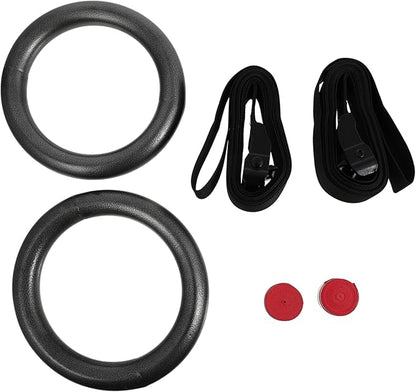Hemoton Adjustable Gymnastic Rings Set Small Fitness Equipment Webbing Straps for Home and Gym Use for Body Training and Workout Random Color