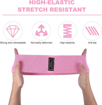 PATIKIL Booty Resistance Bands for Working Out Non-Slip Workout Bands Fabric Resistance Loops Elastic Exercise Fitness Bands for Women Men Hip Leg Gym