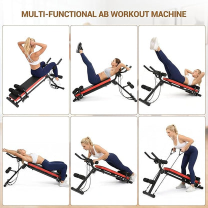 2 in 1 Ab Bench, Adjustable Ab Workout Bench,Exercise Machine Bench Home Gym for Sit-Up,Glider,Push UP, Max Weight Capacity 330 Lbs