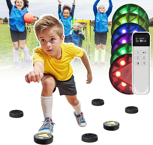 Sports Agility Lights Training-6 Modes,Reaction Training Light,Portable Fitness Lights Trainer, Improve Speed, Agility & Reaction Time Training Kit-Design Different Targeted Training