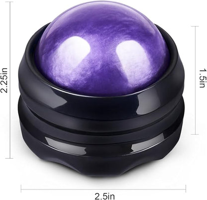 Solacium Manual Massage Roller Ball - Massager and Therapy Tool for Sore Muscles, Shoulders, Arms, Neck, Back, Feet, Body, Deep Tissue, Stiffness, Joint Pain, Stress Relief