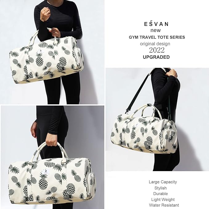 Original Floral Water Resistant Duffel Bag Gym bag Weekender Travel Bag for Gym Beach Travel Daily Bags