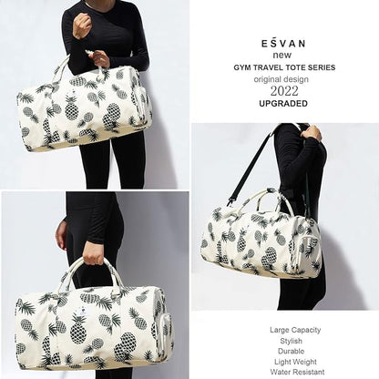 Original Floral Water Resistant Duffel Bag Gym bag Weekender Travel Bag for Gym Beach Travel Daily Bags