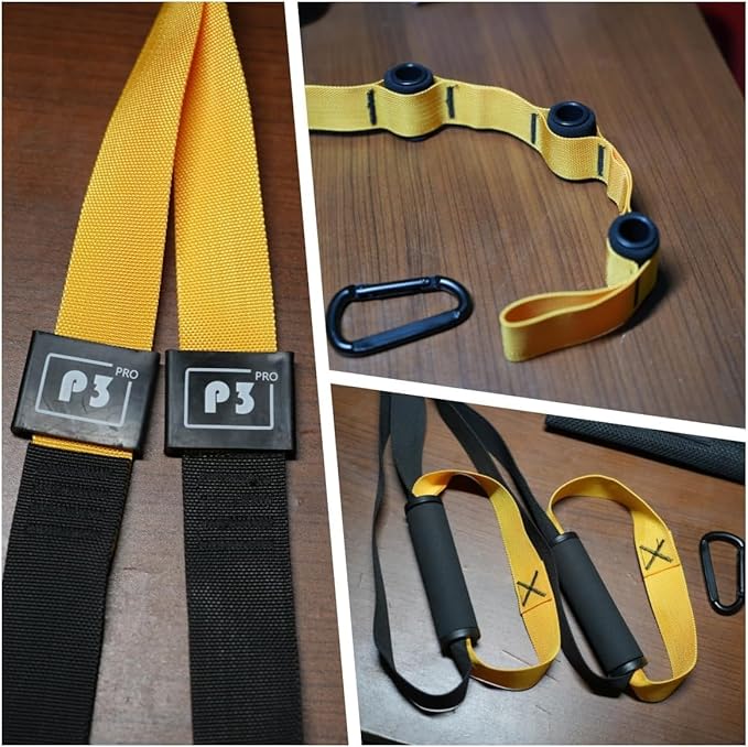 Home Suspension Training Kit – Portable Style Suspension Straps with Adjustable Bodyweight Resistance, Door Anchor & Handles for Full-Body Workouts at Home, While Traveling, or Outdoors