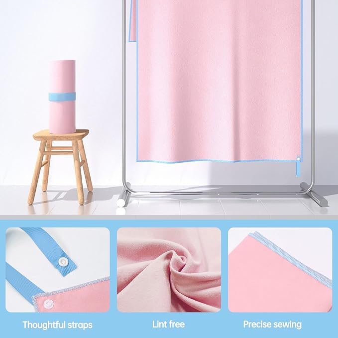 Gym Towels for Women,Workout Towels Quick Dry Towel,Yoga Towel for Hot Yoga Non Slip,Sweat Towel for Gym(2pcs,Pink)