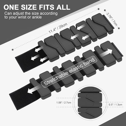 ADLIFE Adjustable Wrist Ankle Weights for Women Men Kids, 2 Lbs Wearable Arm Leg Weights Set of 2(1 Lb Each), Weighted Wristbands Exercise Weights for Walking Running Pilates Yoga Home Gym Workout