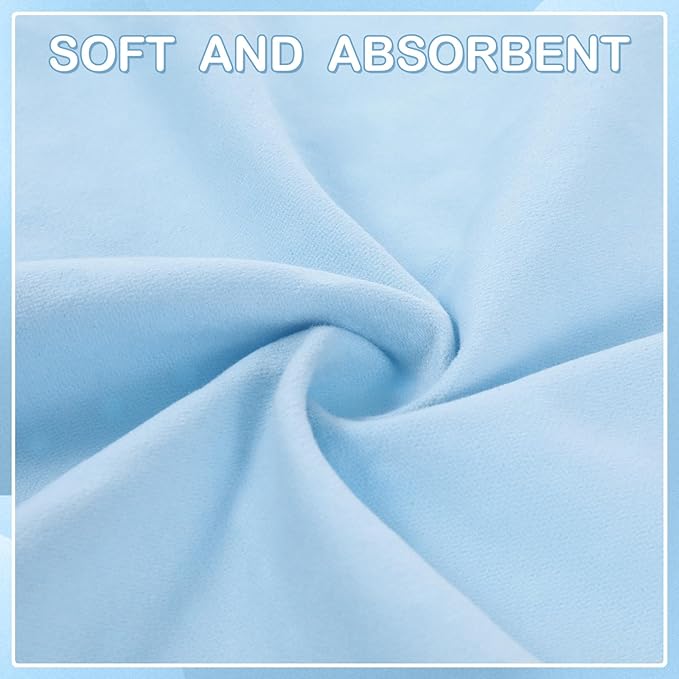 Soulchen 6 Pack Hot Yoga Towel Bulk with Grip Dot Non Slip 72" x 24" Microfiber Yoga Mat Soft Sweat Absorbent Pilates Blanket Mat Towel for Exercise Fitness Accessories Workout Gym(Blue)