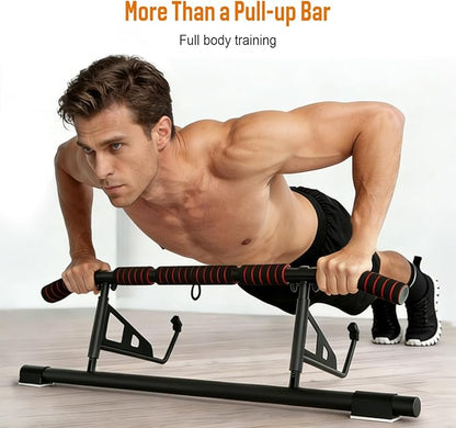Fitness Pull Up Bar for Doorway, No Screwing or Slipping, Multi Padded Grips, Strength Training, 250 Lbs Capacity
