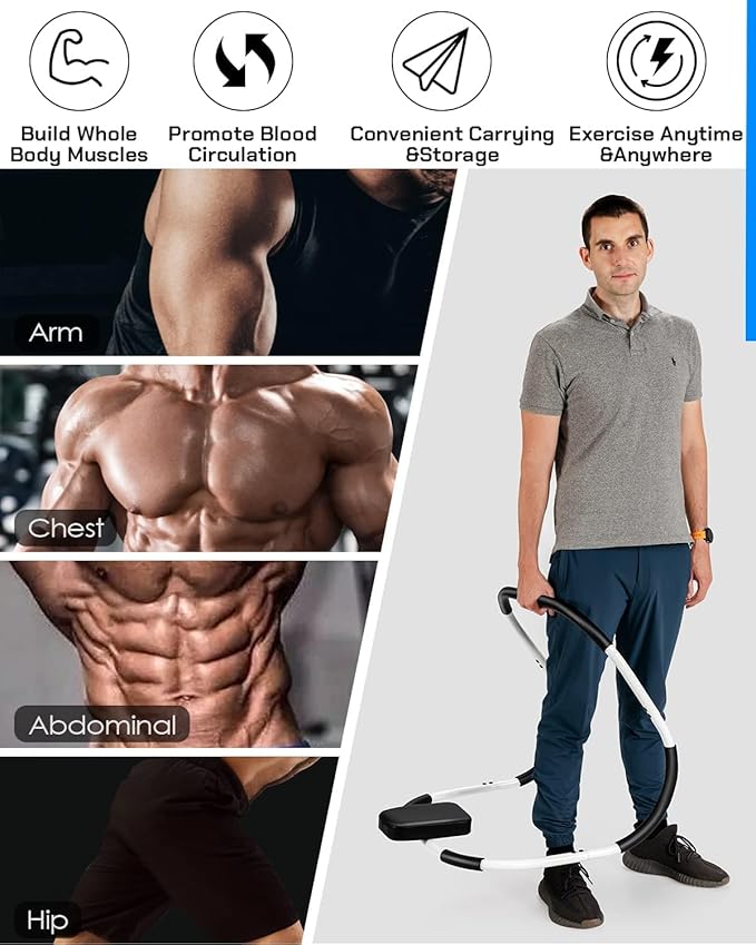 Ab Machine Exercise Equipment, Portable Sit up Machine for Core Strength, Study Ab Crunch Machine, Ab Roller for Abdominal Workout Exerciser & Trainer