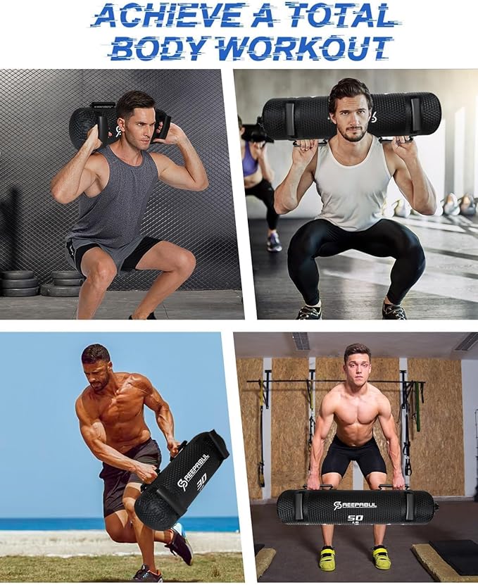 Aqua Bags for Workout 5-45lbs - Ultimate Core Water Weights Aqua Bag - Portable Stability Fitness -Stability, Core and Balance Training - Portable Fitness Equipment - Includes Three Bags
