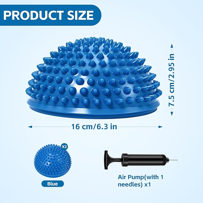 Wobble Cushion Set for Sensory Kids and Balance Training - Disc Plus 4 Pods, Board With Pump, Inflatable Stepping Pads for Adults