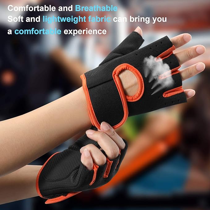 Geyoga 3 Pairs Breathable Workout Gloves, Weight Lifting Exercise Gloves Fitness Gym Glove for Weight Lifting Cycling Fishing Fitness Gym Training Workout, M Size for Men Women