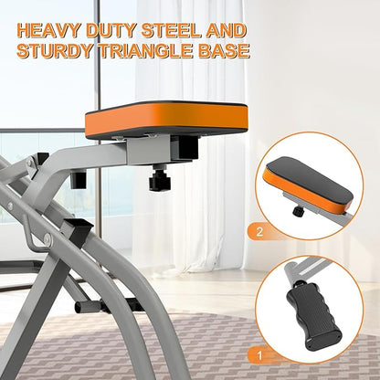 Squat Machine for Home, Squat Assist Trainer with Adjustable Resistance, Foldable Rowing Machine, LCD Display, Exercise Trainer with 265LBS Capacity for Glutes Legs Workout