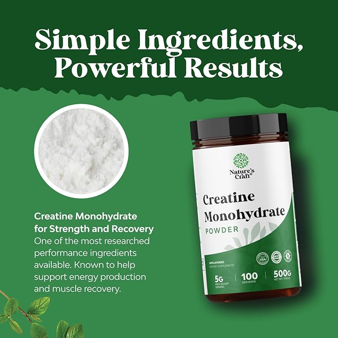 Micronized Creatine Monohydrate Powder for Men & Women - Pre & Post Workout Pure Creatine for Women & Men for Muscle Growth & Recovery - Raw Unflavored Nutritional Supplements for Muscle Gain - 3Pack