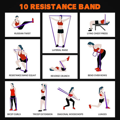 Resistance Bands for Working Out, Workout Bands, Training Bands Set, Pull Up Exercise Bands for Home Workouts, Full Body Training, Physical Therapy.