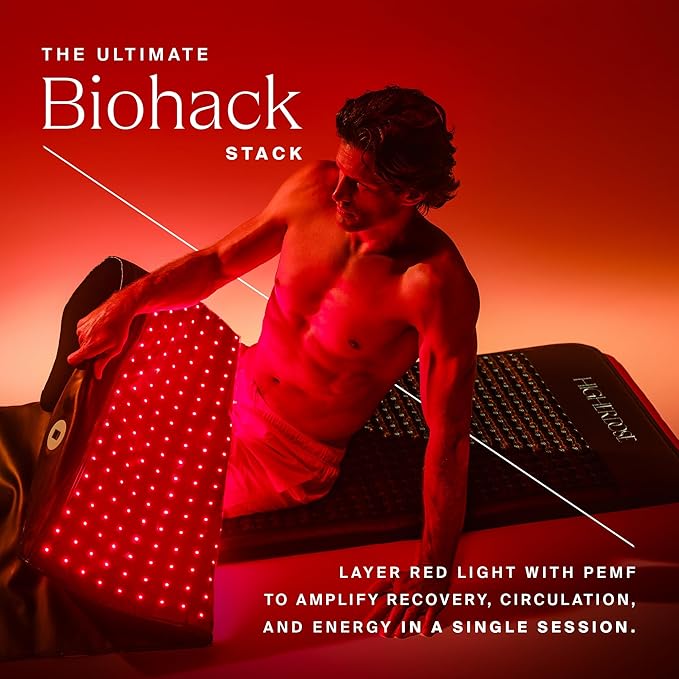 HigherDOSE Full Body Red Light Therapy Mat - Infrared Red Light Therapy Pad with 1,000 LEDs (660nm + 850nm) for Circulation, Recovery, Skin, Energy, Mood & At-Home Redlight Therapy for Body