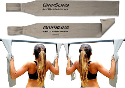 GripSling Raw Training Straps for Bodyweight Strength Training and Calisthenics Exercise, Fitness, and More - Perfect for Home, Gym, Traveling, and Outdoor Workouts - 2 Piece Standard Straps