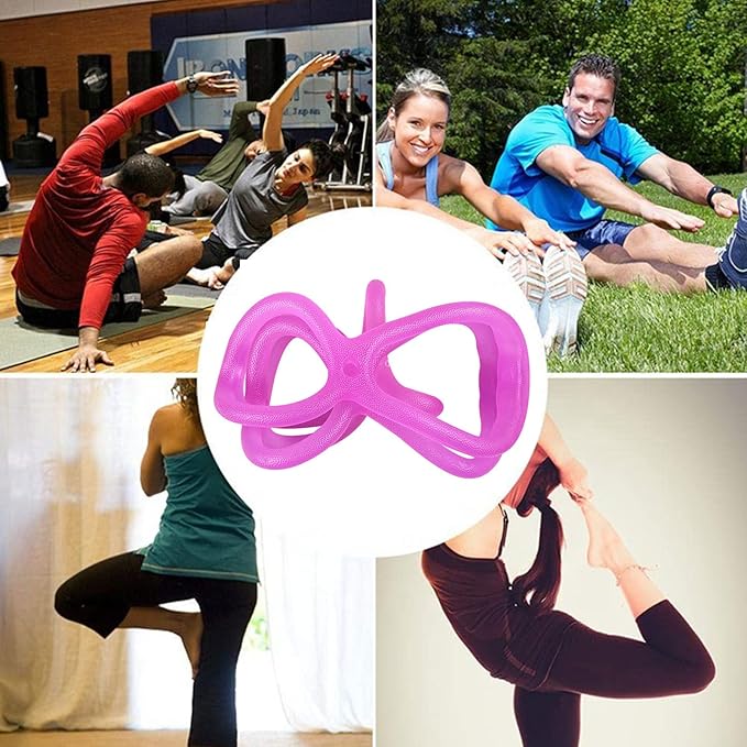 7 Ring Stretch Resistance Exercise Band, BetterJonny Workout Bands Yoga Stretching，Foot, Leg and Arm Exerciser for Home or Fitness Center Workout Walking Exercise