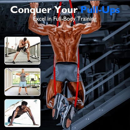 FitBeast Resistance Bands Set, Pull Up Assist Bands for Strength Training, Powerlifting, Muscle Toning, Yoga, Mobility Exercises, Rehabilitation, Full-Body Workout