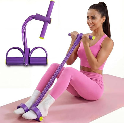 Multifunction Fitness 6-Tubes Pedal Resistance Bands with Handles，Pull up Assistance，Yoga Accessories, ab Workout Exercise Machine，Home Gym Equipment