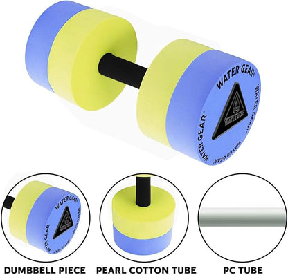 Water Gear Resistance Bells - Water Fitness and Pool Exercise - Intense Workout Without Added Stress - Easy on Joints