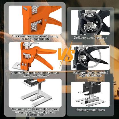 [Upgrade] Labor Saving Arm Jack 2 Pack,15.5 Inch Stainless Steel Furniture Lifts with Handbag,Hand Furniture Jack Lifter Tool for Installing Cabinets,Flooring&Windows,Load 440LBS