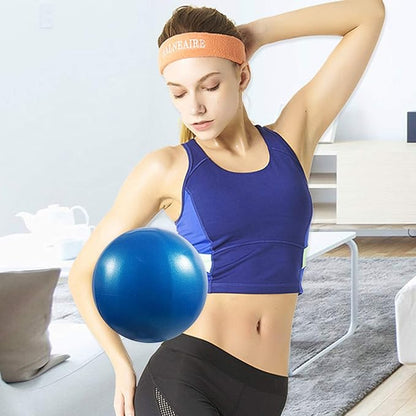 Mini Exercise Ball, 9 Inch Small Gym Ball with Inflatable Straw for Yoga, Pilates, Stability, Barre, Physical Therapy, Stretching and Core Training, Improves Balance, Strength