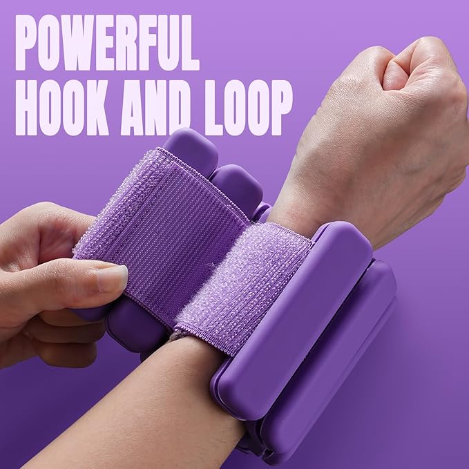 Sportneer Wrist & Ankle Weights for Women Men - 1 Pair (1 lb/2 lb Each) | Adjustable Weighted Bracelet Silicone Bangles for Yoga, Dance, Pilates, Cardio, Aerobics, Gym, Pool Exercises and Jogging