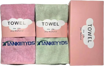 Sports Towel, Suitable For Sports And Fitness, Sweating, Sports Equipment, Exercise, 2650 Hand Washes Without Deformation or Fading, 33 X 16 Inch Quick Drying Towel (2 Packs, Pink+Light Green)