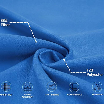 Premium Microfiber Sports Towel: Design for Gym, Fitness, Sports, Running, Outdoor, Yoga, Competitions-Lightweight, High Absorbency, Soft Skin-Friendly, Non-Fading, Breathable Fabric (GREEN HS)