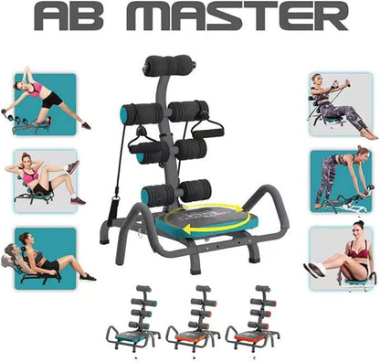 Ab Machine for Stomach Workout – Multi-Functional Adjustable Ab Trainer Machine with Waist Twister, Ab Rocket & Ab Cruncher – Abdominal Exercise Equipment for Home Gym